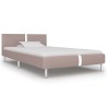 Cadre de lit sans matelas cappuccino similicuir 90x200 cm 