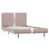 Cadre de lit sans matelas cappuccino similicuir 90x200 cm 