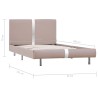 Cadre de lit sans matelas cappuccino similicuir 90x200 cm 