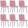 Chaises à manger lot de 6 rose velours 