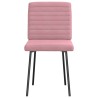 Chaises à manger lot de 6 rose velours 