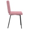 Chaises à manger lot de 6 rose velours 