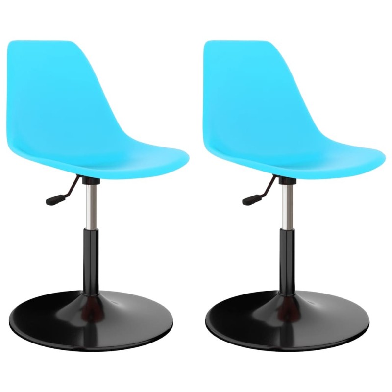 Chaises à manger pivotantes lot de 2 bleu PP Chaises à manger pivotantes lot de 2 bleu PP