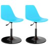 Chaises à manger pivotantes lot de 2 bleu PP 