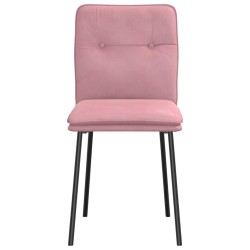Chaises à manger lot de 6 rose velours 