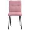 Chaises à manger lot de 6 rose velours 