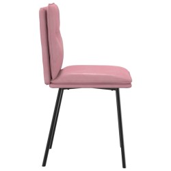 Chaises à manger lot de 6 rose velours 