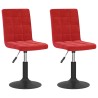 Chaises à manger pivotantes lot de 2 rouge bordeaux velours 