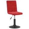Chaises à manger pivotantes lot de 2 rouge bordeaux velours 