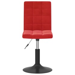 Chaises à manger pivotantes lot de 2 rouge bordeaux velours 