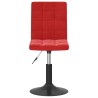 Chaises à manger pivotantes lot de 2 rouge bordeaux velours 