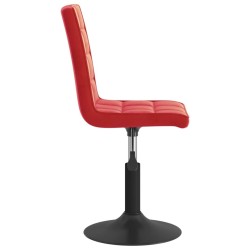 Chaises à manger pivotantes lot de 2 rouge bordeaux velours 