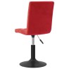 Chaises à manger pivotantes lot de 2 rouge bordeaux velours 