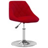 Chaises à manger pivotantes lot de 4 Rouge bordeaux Velours 