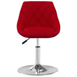 Chaises à manger pivotantes lot de 4 Rouge bordeaux Velours 