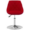 Chaises à manger pivotantes lot de 4 Rouge bordeaux Velours 