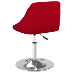 Chaises à manger pivotantes lot de 4 Rouge bordeaux Velours 