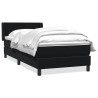 Sommier à lattes de lit avec matelas noir 80x210 cm velours 