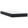 Sommier à lattes de lit avec matelas noir 80x210 cm velours 