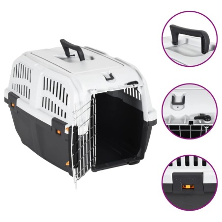 Transporteur pour animaux de compagnie et porte en métal PP 