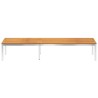Chaise longue avec coussin Bois d'acacia et acier inoxydable 