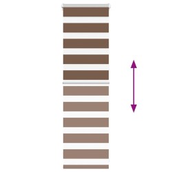 Store zèbre marron 50x100 cm largeur du tissu 45,9 cm polyester 