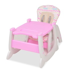 Chaise haute convertible 3-en-1 avec table Rose 