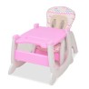 Chaise haute convertible 3-en-1 avec table Rose 