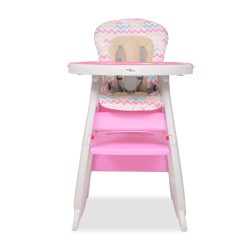 Chaise haute convertible 3-en-1 avec table Rose 