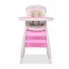 Chaise haute convertible 3-en-1 avec table Rose 