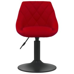 Chaise de salle à manger Rouge bordeaux Velours 