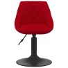 Chaise de salle à manger Rouge bordeaux Velours 