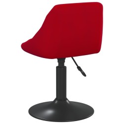 Chaise de salle à manger Rouge bordeaux Velours 