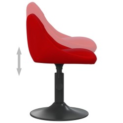 Chaise de salle à manger Rouge bordeaux Velours 