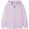 Sweatshirt à capuche et fermeture éclair pour enfants mélange lila 140 