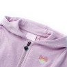 Sweatshirt à capuche et fermeture éclair pour enfants mélange lila 140 