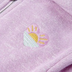 Sweatshirt à capuche et fermeture éclair pour enfants mélange lila 140 
