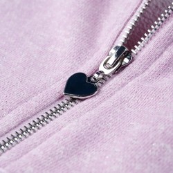Sweatshirt à capuche et fermeture éclair pour enfants mélange lila 140 
