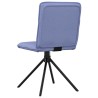 Chaises à manger lot de 6 bleu jean tissu 