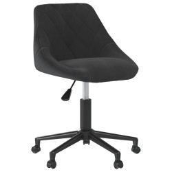Chaises pivotantes à manger lot de 6 noir velours 