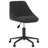 Chaises pivotantes à manger lot de 6 noir velours 