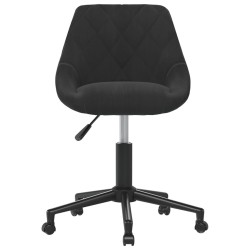 Chaises pivotantes à manger lot de 6 noir velours 