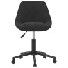 Chaises pivotantes à manger lot de 6 noir velours 