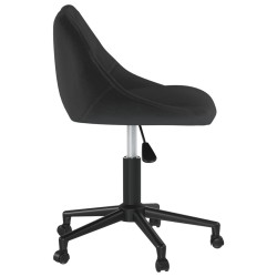 Chaises pivotantes à manger lot de 6 noir velours 
