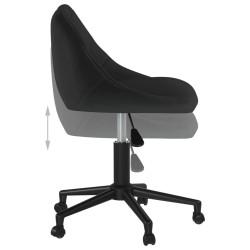 Chaises pivotantes à manger lot de 6 noir velours 