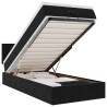 Cadre de lit ottoman avec matelas noir 90x190 cm velours 