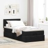 Cadre de lit ottoman avec matelas noir 90x190 cm velours 