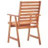 Chaises à manger d'extérieur lot de 2 et coussins Acacia massif 