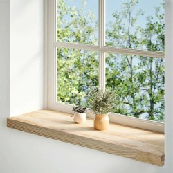 Appuis de fenêtre 2 pcs non traité 70x30x2 cm bois chêne massif 