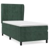 Sommier à lattes de lit avec matelas Vert foncé 90x190 cm 